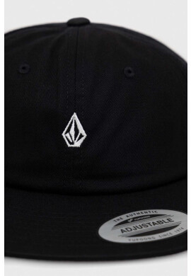 Volcom Памучна шапка с козирка в черно с изчистен дизайн - Pepit.bg