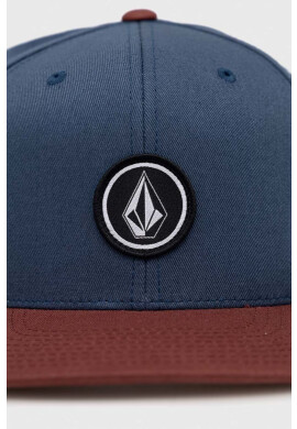 Volcom Памучна шапка с козирка в синьо с десен - Pepit.bg