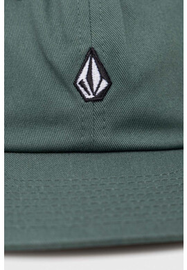 Volcom Памучна шапка с козирка в зелено с апликация - Pepit.bg