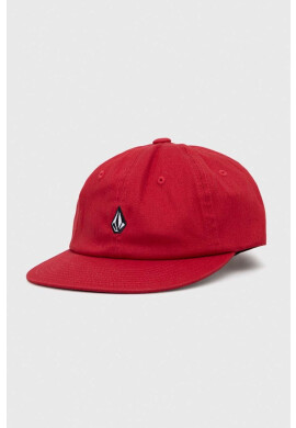Volcom Шапка с козирка в червено с апликация - Pepit.bg