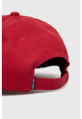 Volcom Шапка с козирка в червено с апликация - Pepit.bg