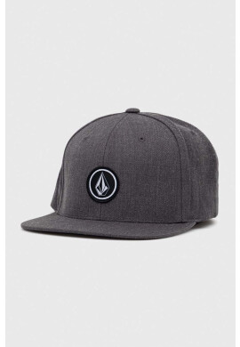 Volcom Шапка с козирка с вълна в сиво с апликация - Pepit.bg