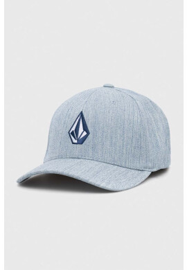 Volcom Шапка с козирка с вълна в синьо с апликация - Pepit.bg