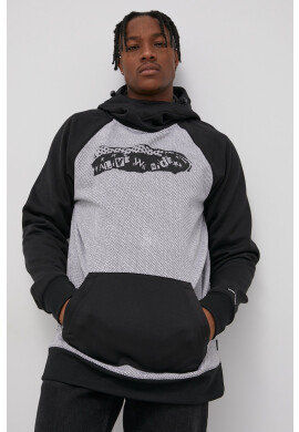 Volcom Суичър мъжки в черно с десен - Pepit.bg