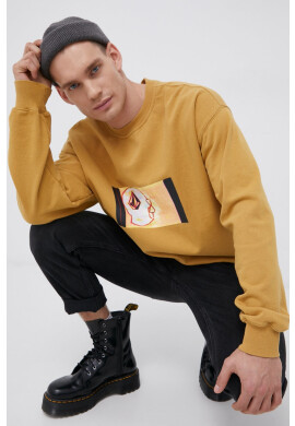 Volcom Суичър x Animoscillator мъжки в жълто с принт - Pepit.bg