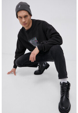 Volcom Суичър x Animoscillator мъжки в черно с принт - Pepit.bg