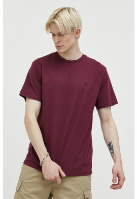 Volcom Тениска в бордо с изчистен дизайн - Pepit.bg
