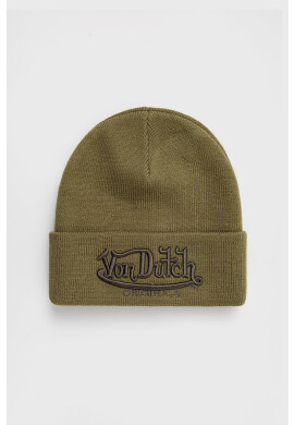 Von Dutch Шапка в зелено от плътен трикотаж - Pepit.bg