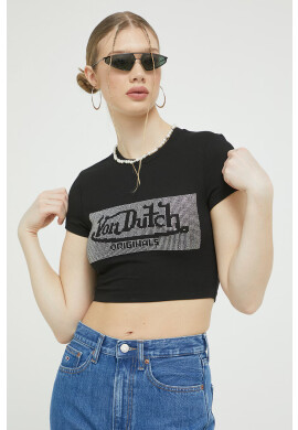 Von Dutch Тениска в черно - Pepit.bg
