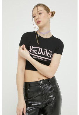 Von Dutch Тениска в черно - Pepit.bg