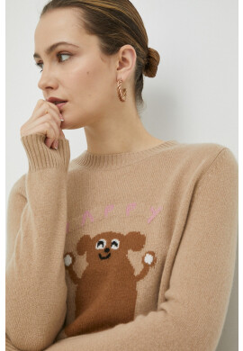 Weekend Max Mara Кашмирен пуловер дамски в кафяво от лека материя - Pepit.bg