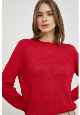 Weekend Max Mara Ленен пуловер в червено от лека материя - Pepit.bg