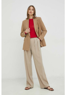 Weekend Max Mara Ленен пуловер в червено от лека материя - Pepit.bg