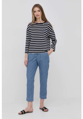 Weekend Max Mara Памучен пуловер дамски в тъмносиньо от лека материя - Pepit.bg