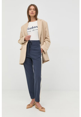 Weekend Max Mara Памучен спортен панталон в тюркоазено с изчистен дизайн - Pepit.bg
