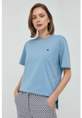 Weekend Max Mara Памучна тениска в синьо - Pepit.bg