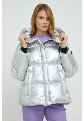 Weekend Max Mara Пухено яке в сребристо зимен модел - Pepit.bg
