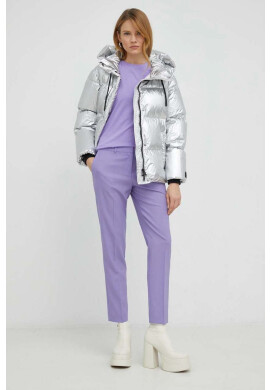 Weekend Max Mara Пухено яке в сребристо зимен модел - Pepit.bg