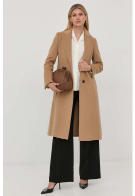 Weekend Max Mara Риза дамска в бежово със свободна кройка с класическа яка - Pepit.bg
