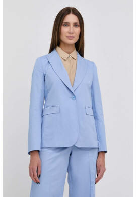 Weekend Max Mara Сако с лен в бежово с едно копче с изчистен дизайн - Pepit.bg