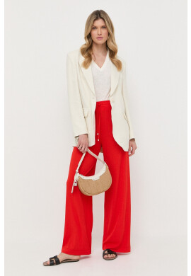 Weekend Max Mara Сако с лен x Lily Aldridge в бежово с едно копче с изчистен дизайн - Pepit.bg