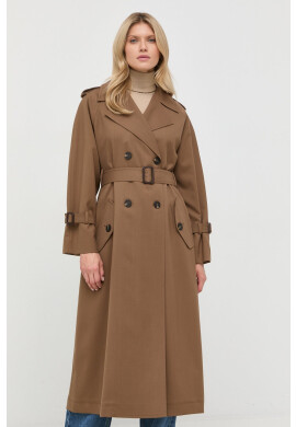 Weekend Max Mara Шлифер дамски в бежово преходен модел с уголемена кройка - Pepit.bg