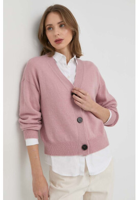 Weekend Max Mara Жилетка с вълна в розово от лека материя - Pepit.bg