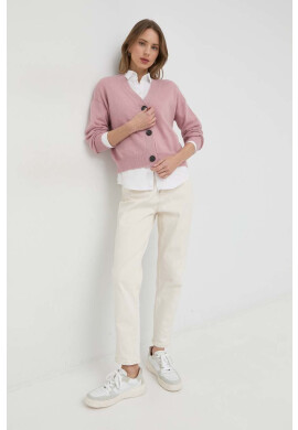 Weekend Max Mara Жилетка с вълна в розово от лека материя - Pepit.bg