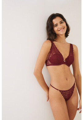 women'secret Прашки Leaf Lace Garnet - Pepit.bg