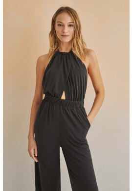 women'secret Гащеризон BAMBOO в черно с гол гръб 5545121 - Pepit.bg