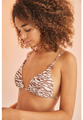 women'secret Горнище на бански BAMBOO в бежово с мека чашка 6485436 - Pepit.bg