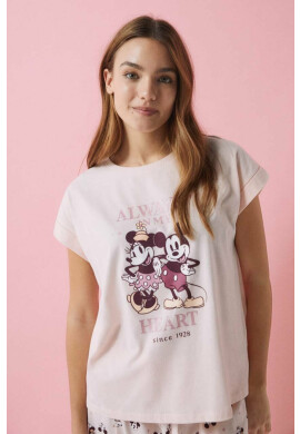 women'secret Пижама Mickey&Minnie дамска в розово 3135203 - Pepit.bg
