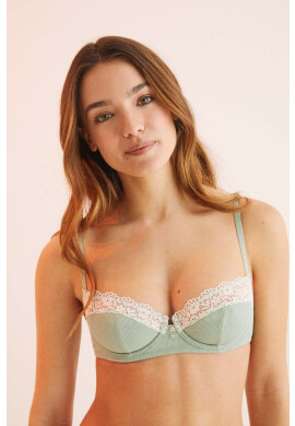 women'secret Сутиен COTTON TIME 2 в зелено с изчистен дизайн 5055099 - Pepit.bg
