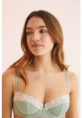 women'secret Сутиен COTTON TIME 2 в зелено с изчистен дизайн 5055099 - Pepit.bg