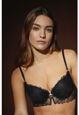 women'secret Сутиен SENSE VALENTINE в черно от дантела с десен 7915813 - Pepit.bg