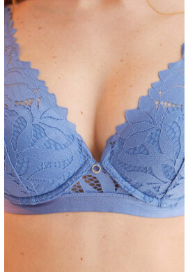 women'secret Сутиен SPRING FEMININE в тъмносиньо от дантела с изчистен дизайн 4025134 - Pepit.bg