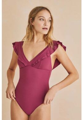 women'secret Цял бански PERFECT FIT 1 в бордо с мека чашка 5525798 - Pepit.bg