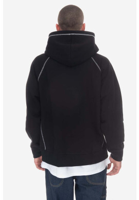 Wood Wood Памучен суичър Fred IVY Assemblage Hoodie GOTS 12245604-2493 BLACK в черно с принт - Pepit.bg