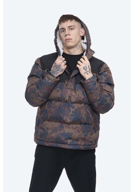 Wood Wood Пухено яке Andy Down Anorak 12035909-1223 KHAKI AOP в кафяво зимен модел - Pepit.bg