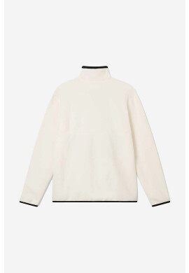 Wood Wood Суичър Jay Zip Fleece Sweatshirt 10245612-2487 OFF WHITE в бяло с принт - Pepit.bg