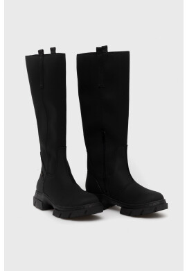 Wrangler Ботуши Atlanta Boot в черно с равна подметка - Pepit.bg