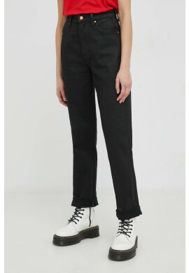 Wrangler Дънки Barrel Coated Black с висока талия - Pepit.bg