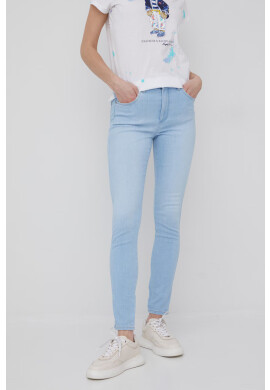Wrangler Дънки High Rise Skinny Soft Blue дамски с висока талия - Pepit.bg