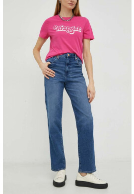 Wrangler Дънки Mom Straight с висока талия - Pepit.bg