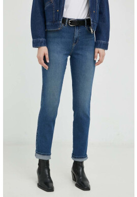 Wrangler Дънки Slim Blue Noise с висока талия - Pepit.bg