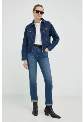 Wrangler Дънки Slim Blue Noise с висока талия - Pepit.bg