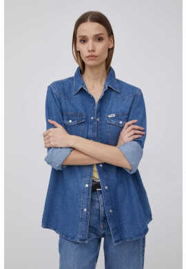 Wrangler Дънкова риза мъжка със свободна кройка - Pepit.bg