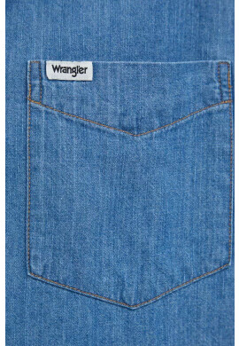 Wrangler Дънкова риза мъжка в синьо със стандартна кройка с класическа яка - Pepit.bg