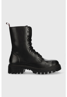Wrangler Кожени кубинки Seattle Lace Hi в черно с платформа - Pepit.bg