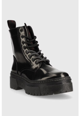 Wrangler Кубинки Piccadilly Hi в черно с платформа - Pepit.bg